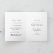 Invitation Monogramme noir et blanc Mariage élégant (Intérieur)