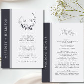 Invitation Monogramme noir et blanc tout en un Mariage