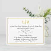 Invitation Monogramme officiel Calligraphie Élégant Mariage O (Debout devant)