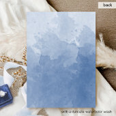 Invitation Monogramme officiel Dusty Blue Watercolor Mariage