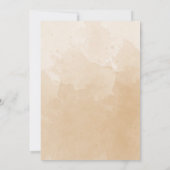 Invitation Monogramme officiel Mariage d'aquarelle or et beig (Dos)