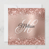 Invitation Monogramme or Ombre Rose de la Glitterie 60e anniv (Dos)