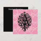 Invitation Monogramme Orné A (Devant / Derrière)