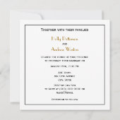 Invitation Monogramme Paons Vintage (Dos)