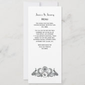 Invitation Monogramme Paons Vintage (Dos)