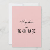 Invitation Monogramme Pastel Rose Bleu (Dos)