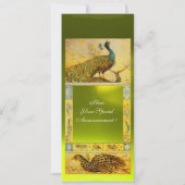 Invitation MONOGRAMME PERROQUETS AMOUR MARIAGE ,topaze jaune  (Dos)