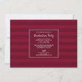 Invitation Monogramme photo Collage Burgundy Maroon (Dos)