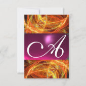 Invitation MONOGRAMME PHOTON noir rose rsvp (Devant)