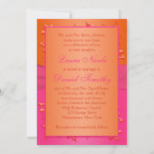 Invitation Monogramme Pink, Orange Floral Coeurs rejoints Inv (Dos)