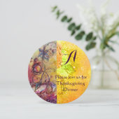 Invitation MONOGRAMME PLANTE DE BUTTERFER FLORAL Thanksgiving (Debout devant)