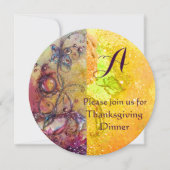 Invitation MONOGRAMME PLANTE DE BUTTERFER FLORAL Thanksgiving (Devant)