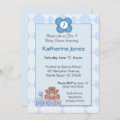 Invitation Monogramme pour les garçons (Devant / Derrière)