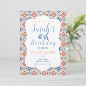 Invitation Monogramme Printanier Chic et Coloré (Debout devant)
