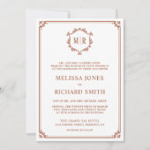 Invitation Monogramme QR Code Photo Collage Mariage en terre  (Devant)
