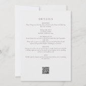 Invitation Monogramme QR Code tout en un Mariage (Dos)