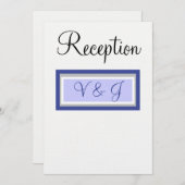 Invitation Monogramme Réception Mariage Périphérique Blanc (Devant / Derrière)