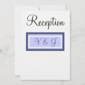 Invitation Monogramme Réception Mariage Périphérique Blanc (Devant)