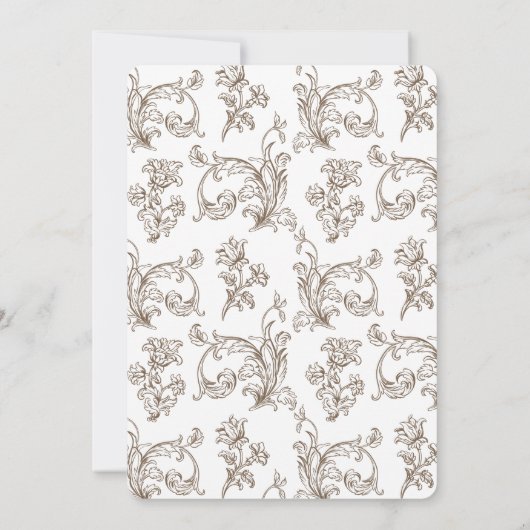 Invitation Monogramme Rococo Florentine (Dos)