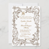 Invitation Monogramme Rococo Florentine (Devant)