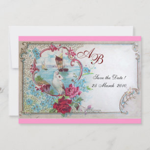 INVITATION MONOGRAMME ROMANTIQUE