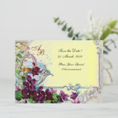 INVITATION MONOGRAMME ROMANTIQUE 4 (Debout devant)