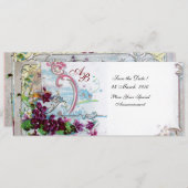 INVITATION MONOGRAMME ROMANTIQUE 4 (Devant / Derrière)