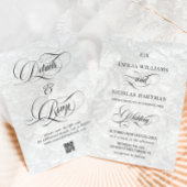 Invitation Monogramme romantique tout en un Mariage