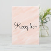 Invitation Monogramme rose pour réception de mariage  (Debout devant)