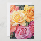 Invitation Monogramme rose rose et jaune Mariage (Dos)