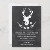 Invitation Monogramme rustique | Mariage d'étape du tableau d (Devant)