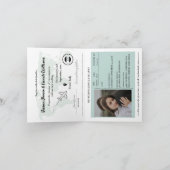 Invitation Monogramme Sage Passeport vert Destination mariage (Intérieur)