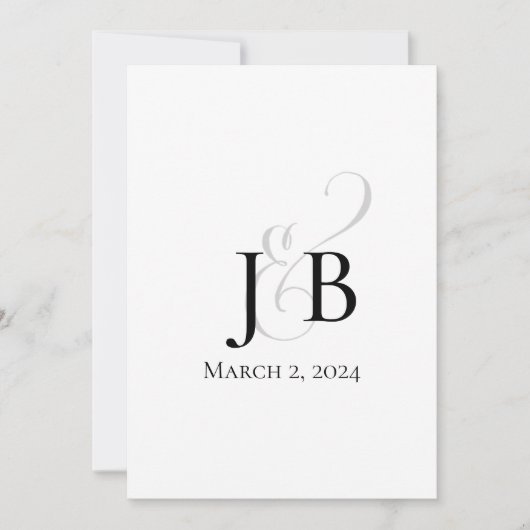 Invitation Monogramme simple (Devant)