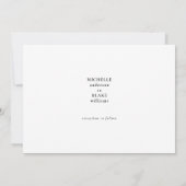 Invitation Monogramme simple et élégant B/W Parents II Invita (Dos)