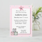 Invitation Monogramme Star Baby Blocks (Debout devant)