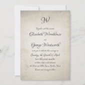 Invitation Monogramme Tourbillonnant| Mariage de calligraphie (Devant)