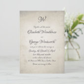 Invitation Monogramme Tourbillonnant| Mariage de calligraphie (Debout devant)