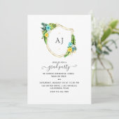 Invitation Monogramme Tropical Summer Beach Graduation (Debout devant)