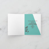 Invitation Monogramme turquoise 💍 Élégance géométrique moder (Intérieur)
