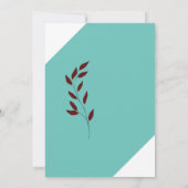 Invitation Monogramme turquoise 💍 Élégance géométrique moder (Dos)