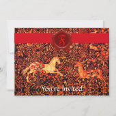 INVITATION MONOGRAMME UNICORNE ET CERVEAU PARCHEMENT DE SCEAU (Devant)