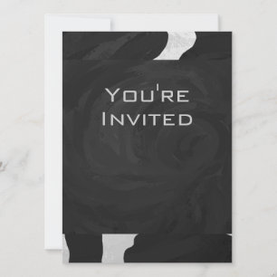 Invitation Monogramme vache noir et blanc