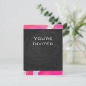 Invitation Monogramme Vache rose et blanc chaud (Debout devant)