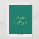 Invitation Monogramme vert tropical minimaliste (Dos)