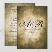 Invitation monogramme vintage (Devant / Derrière)