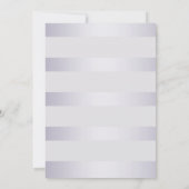 Invitation Monogramme Violet Argent Brimmer Stripes (Dos)