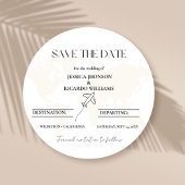 Invitation Monogramme voyage thème mariage enregistrer la dat