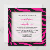 Invitation Monogramme/Zebra Stripes, DO-IT-YOURSELF couleur,  (Dos)