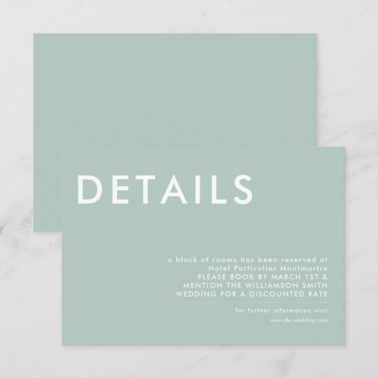 Invitation monogrammed, nom, (Devant / Derrière)