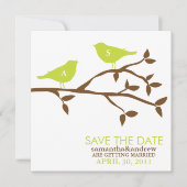 Invitation Monogrammes Inséparables mariage Enregistrer les c (Devant)